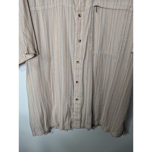 The North Face Size XXL Button Up Shirt Striped Short Sleeve Pocket Outdoor - Picture 3 of 7